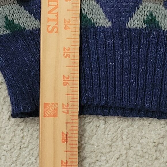 Vtg 90s Uniform Code Sweater Mens L Geometric Pattern Cosby Preppy Y2K D… - Picture 5 of 12